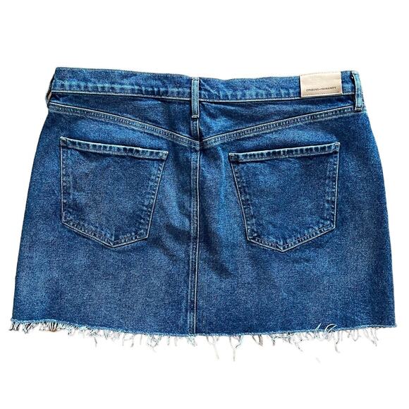 Citizens of Humanity CoH Beatnik Frayed Hem Denim Mini Skirt Idlewild 32 - Picture 2 of 4